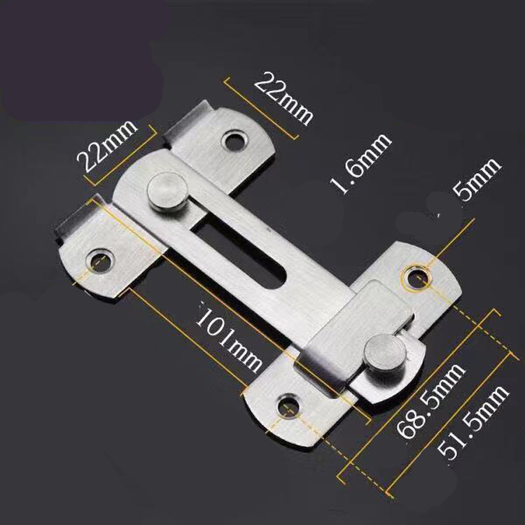 100X70mm promotion Door Hasp Latch Sliding Door Lock Safety Gate Latch Bolts Door Buckle 3 Inch latch