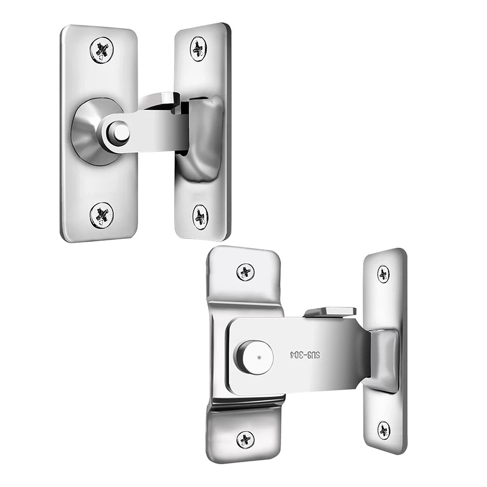 90 Degree Sliding Doors Locks Right Angle Latch Stainless Steel Door Buckle For Household Bedroom Supplies Ornaments