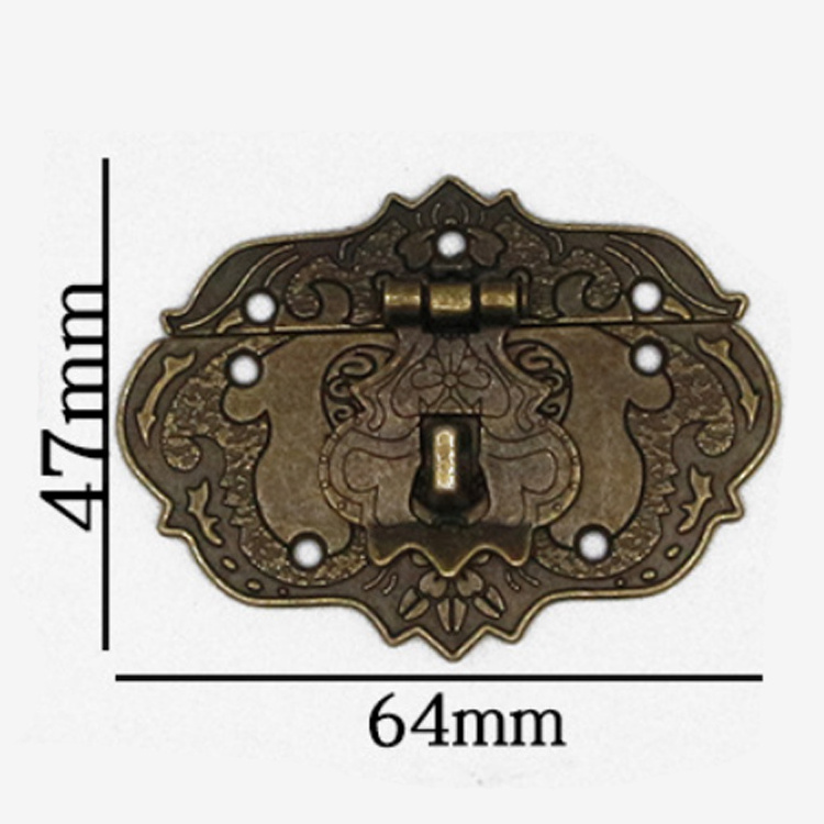 64X47mm Bitray Antique Decorative Hasp price Clasp Latch Lock Wooden Box Latch Lock Clasp