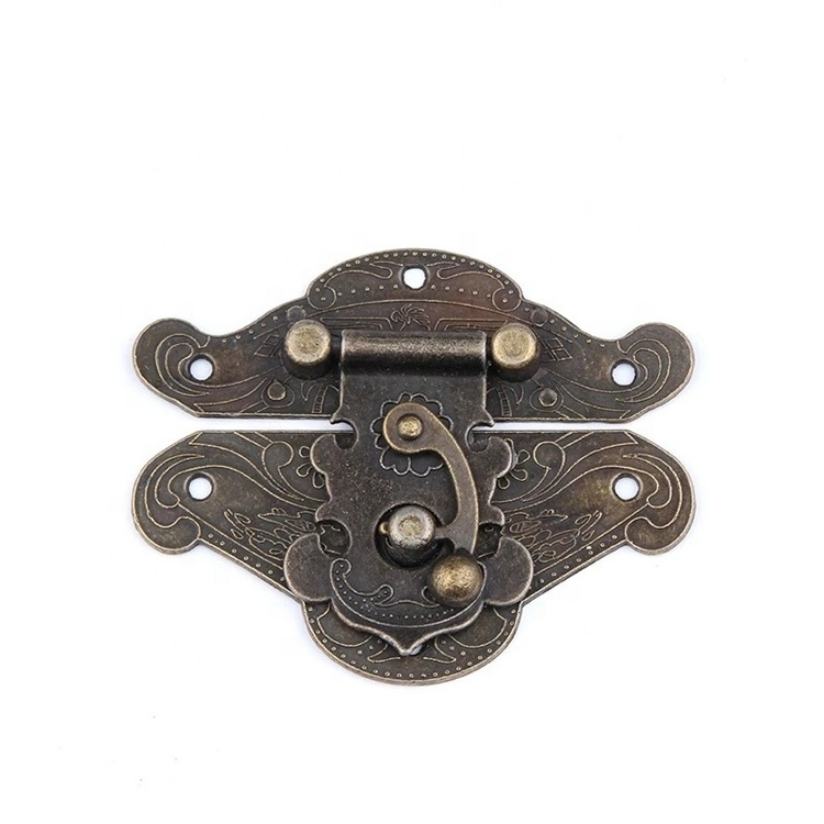 85*68mm Latch Hardware Lock Antique Wood Chest Alloy Hasp Buckle Large Wooden Wine Box Gift Accessories Ancient Clasp