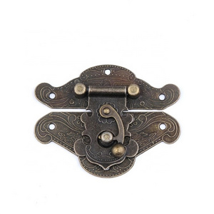 85*68mm Latch Hardware Lock Antique Wood Chest Alloy Hasp Buckle Large Wooden Wine Box Gift Accessories Ancient Clasp