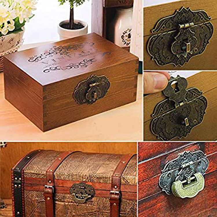 64X47mm Bitray Antique Decorative Hasp price Clasp Latch Lock Wooden Box Latch Lock Clasp