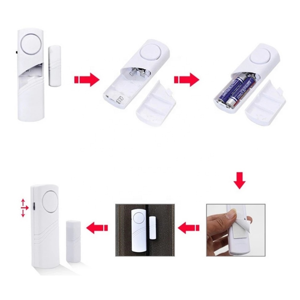 WholesaleDoor Window Wireless Burglar Alarm With Magnetic Sensor Window Door Entry Anti Thief Home Alarm System Security Device