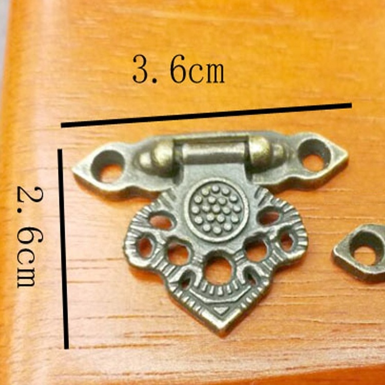 3.6X2.6cm Vintage trunk latch nose Vintage wooden furniture lock