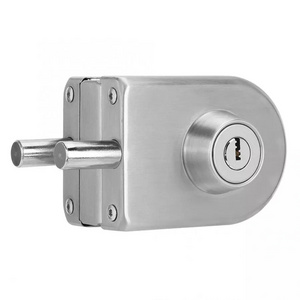 smart door Square Single Glass Door Lock Latch Stainless Iron Office No Drilling Security Lock