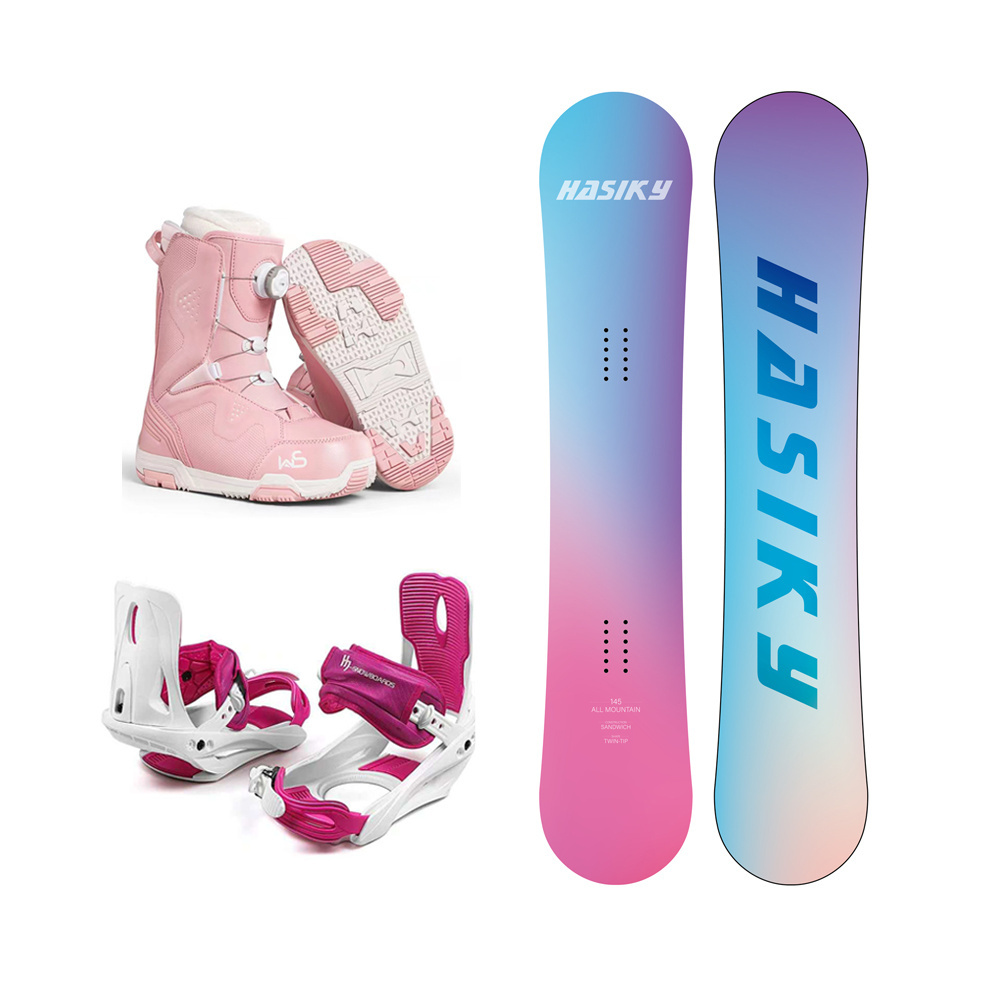 Hasiky OEM New Designed Professional Winter Snowboards BOA Boots Bindings Snowboarding Sets