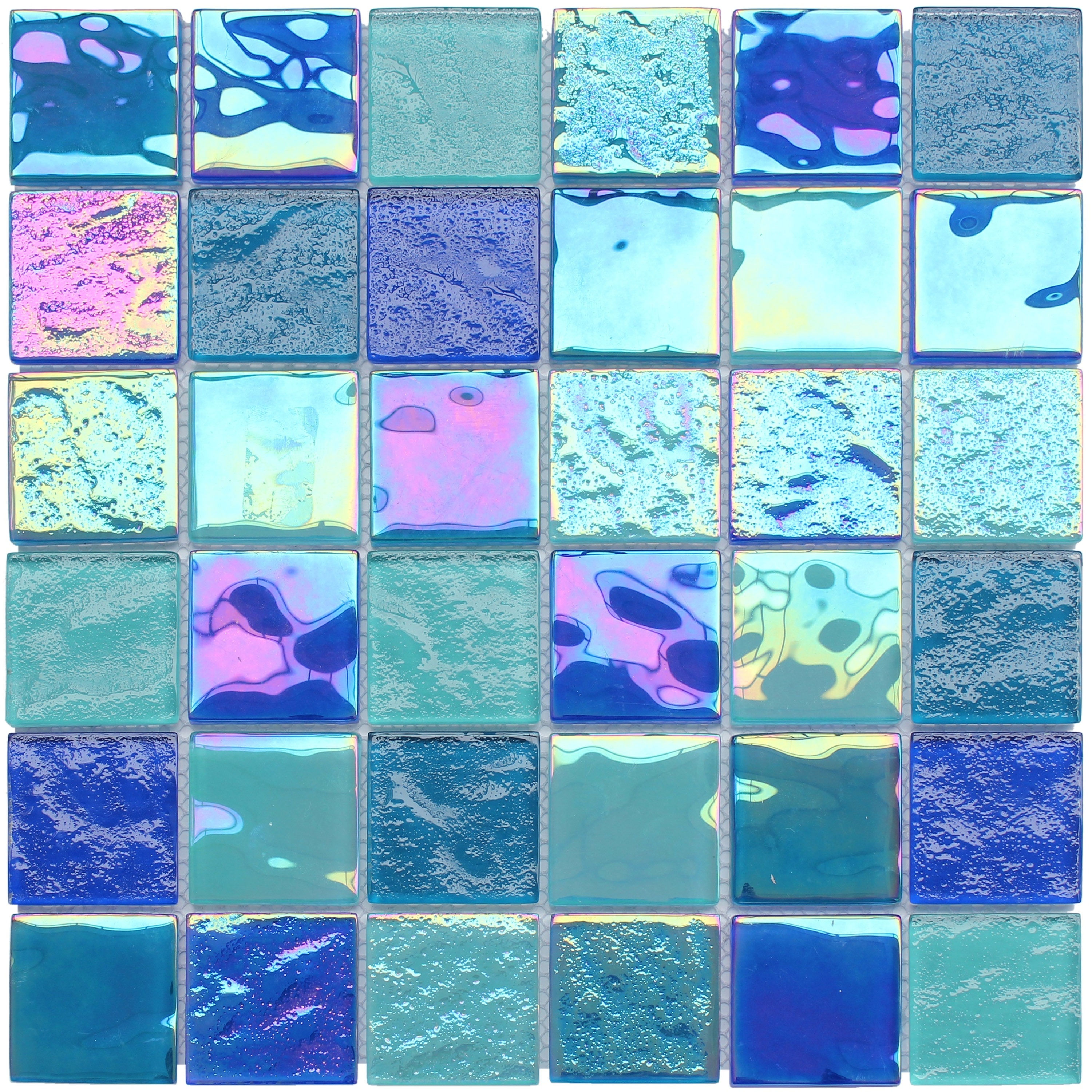 Factory Price Blue hot melt swimming pool Mosaic crystal glass Mosaic tile For Pool Floor Border Mosaic