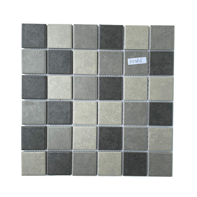 Hasin Ceramic Mosaic Basketweave Mosaic Tile Decoration for Kitchen Backsplash