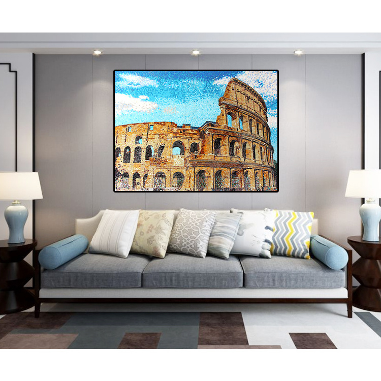 Classical Architecture Mural Wall Tiles Modern Art Handmade Ceramic Tiles Sofa TV background wall Decorative Wall Tiles