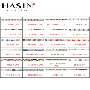 Hasin Free Sample Interior Pencil Decorative Border Strips Ceramic Tile Trim 30x300mm Large Format Porcelain Tile Industrial