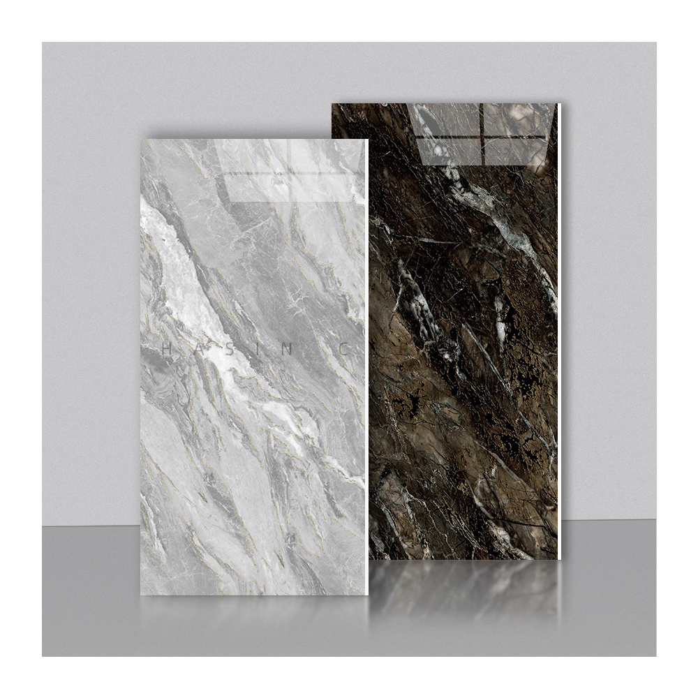 Factory price 600x1200mm luxury tiles with golden line full glazed floor marble porcelain wall bathroom tile