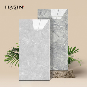 750x1500mm Full Body Marble Grey White Polished Porcelain Tile  Big Porcelain Slab Tile For Floor Wall Decoration