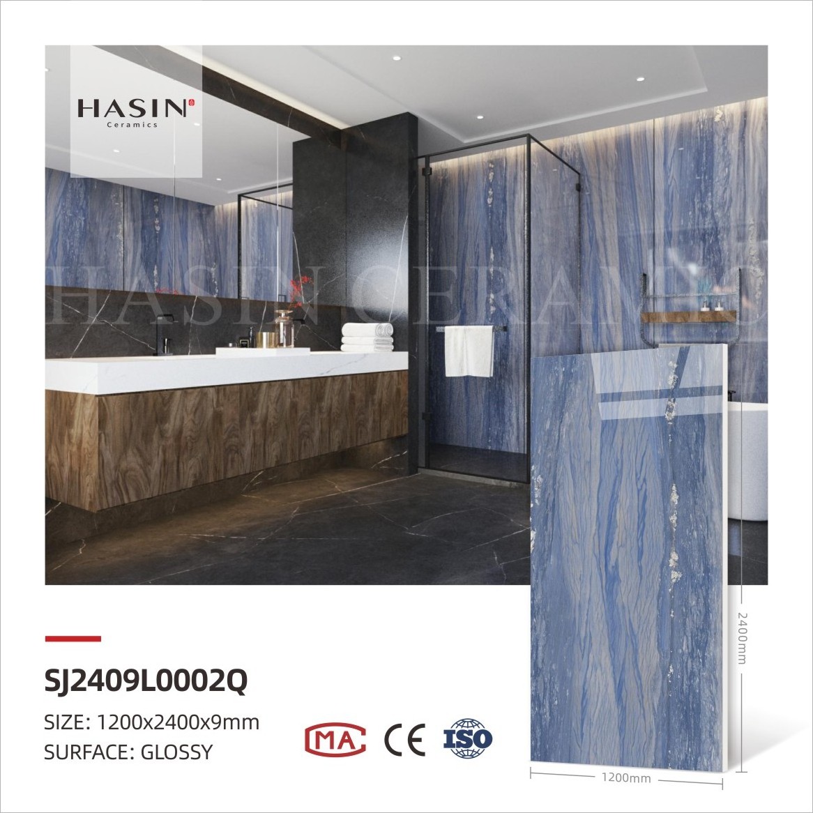 Wholesale 1200x2400mm Sintered Stone Slab 9mm Marble Big Slab Sintered Stone Countertop