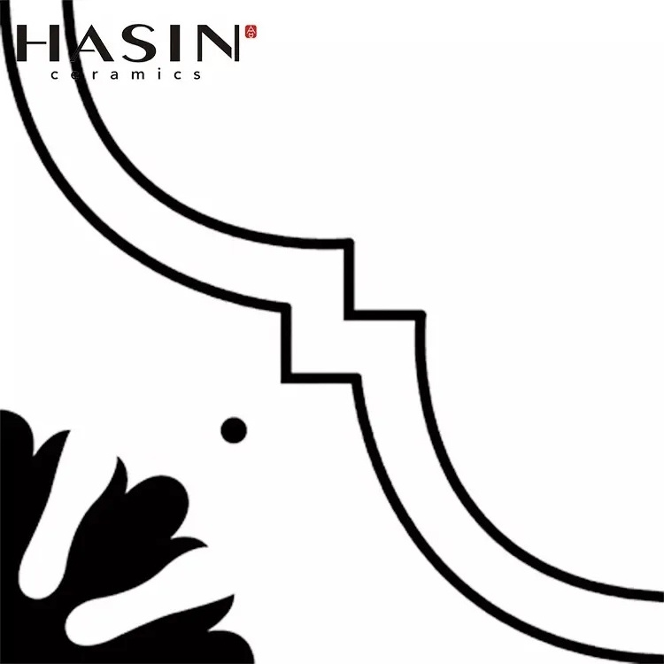 Hasin White And Black Series Pattern Mixed Color Package Matt Ceramic Kitchen Floor Tiles