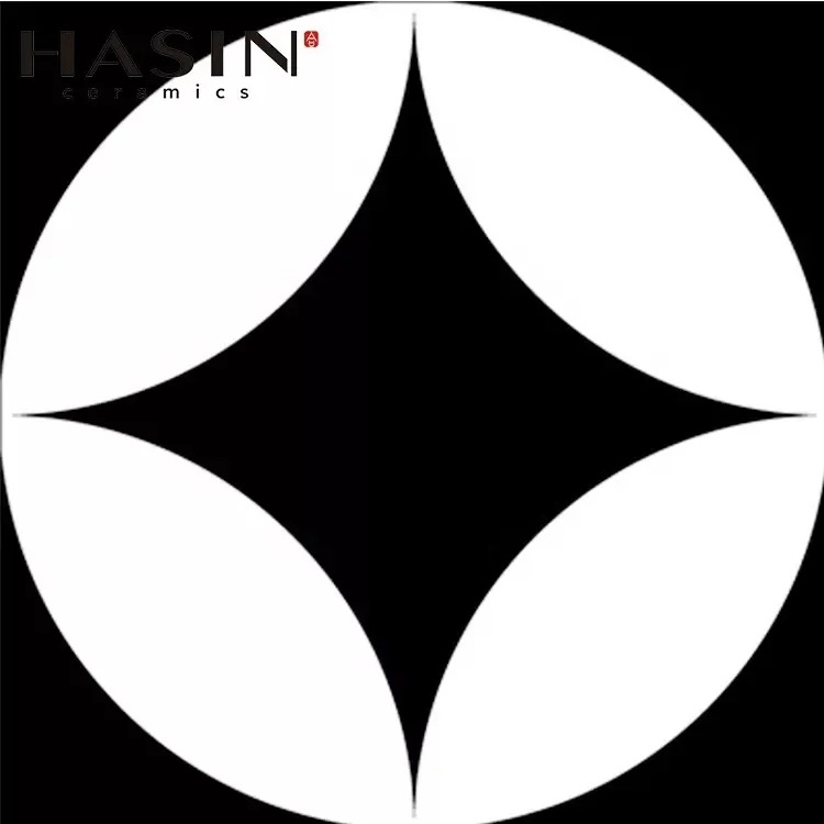 Hasin White And Black Series Pattern Mixed Color Package Matt Ceramic Kitchen Floor Tiles