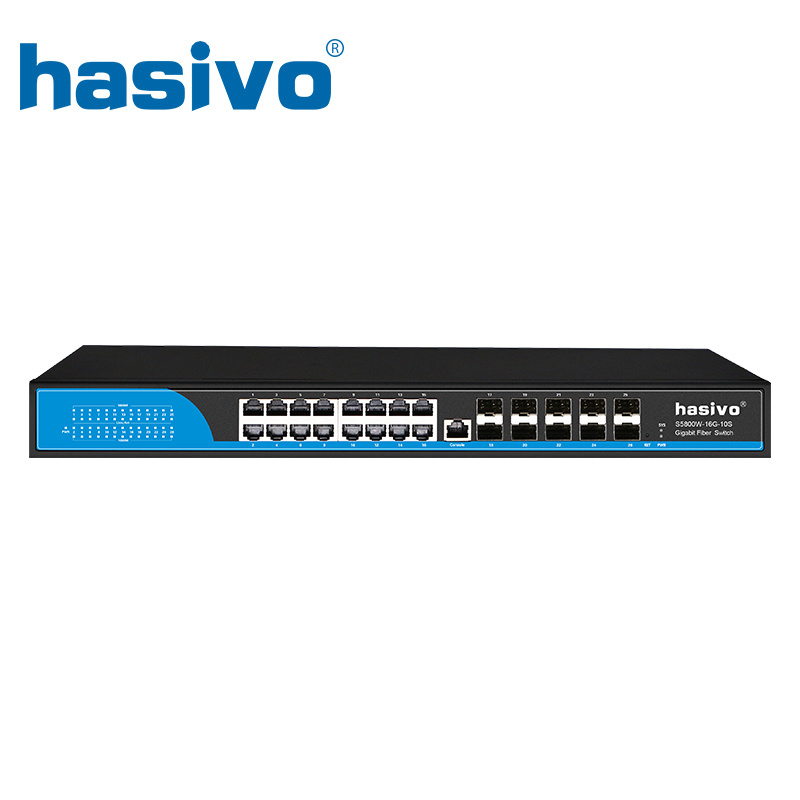 16 24 Port Managed Ethernet Switch with 4 Gigabit COMBO Gigabit L2 VLAN Managed Switch QoS LACP VLAN Support