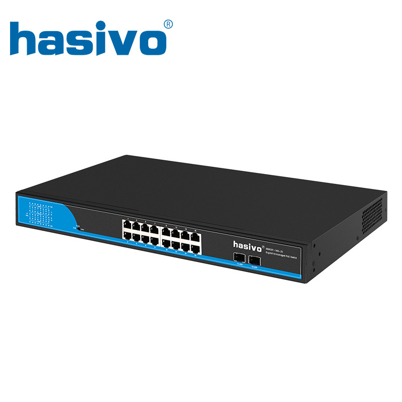 Full Gigabit 16/24 port Poe Switch support IEEE802.3af/at IP cameras and Wireless AP 10/100/1000Mbps 48V active network switch