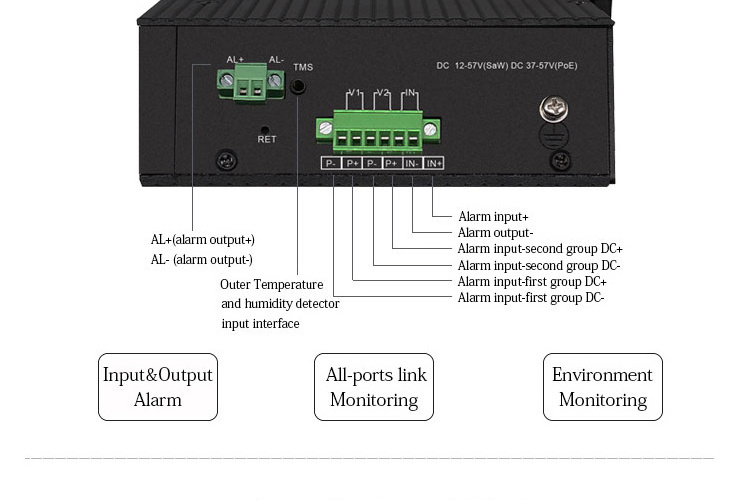 8 Port PoE Full Gigabit Industrial Managed PoE Ethernet Switch with 2 SFP DIN Rail Network Switch 24V/48V BT_90W PoE Switch