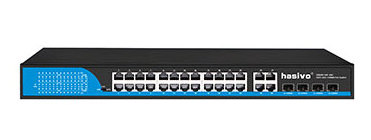 24 Port PoE Fast Ethernet  Switch 24 Port PoE Switch with Gigabit COMBO Network Switch for IP Camera and wireless AP