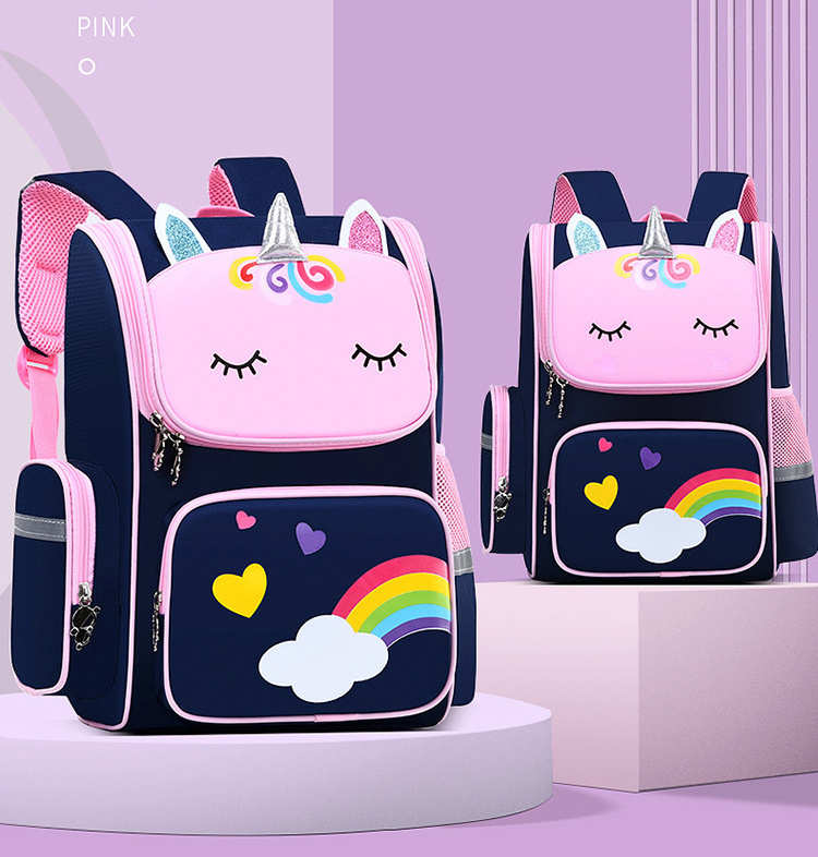 School Bags New Fashion Cartoon mochila escolar Unicorn children's school bags backpack convenient travel for Kids bag