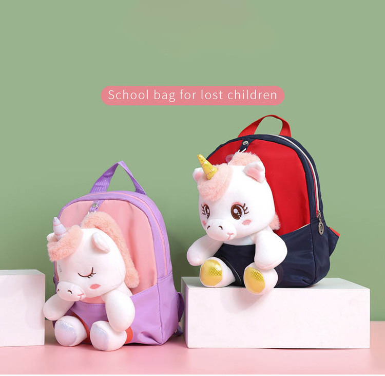 Kids Small Unicorn Backpack 3 - 4 Year Old Gifts Toys Toddler Backpack for Girl Boy with Stuffed Animal