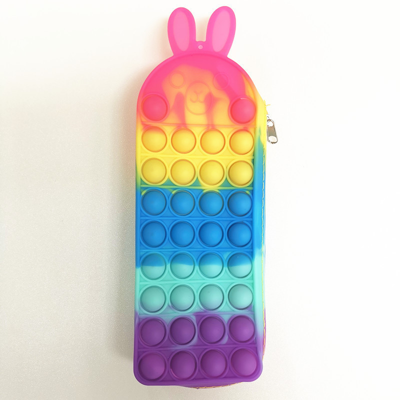 Wholesale personalised and new design Silicone decompression toys kids pencil case