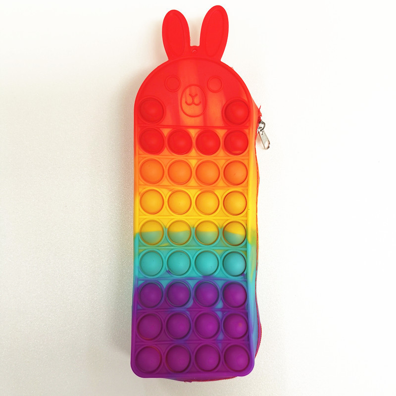 Wholesale personalised and new design Silicone decompression toys kids pencil case