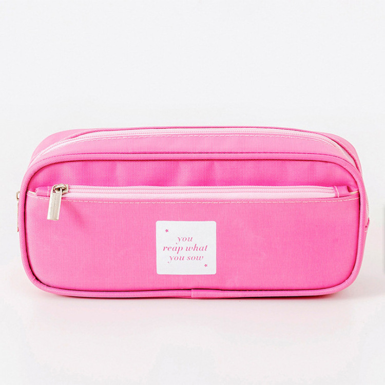 2023 Factory Wholesale Large Capacity Pen Case Zippers Pen Bag Office Stationery Bag Pencil Case