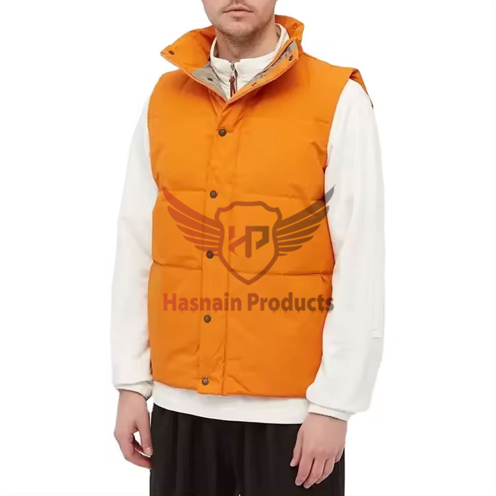 Premium Custom Logo Fashion Winter Hot Zipper Sleeveless Jacket Quilted Down Waterproof Puffer Men's Vests for Stylish