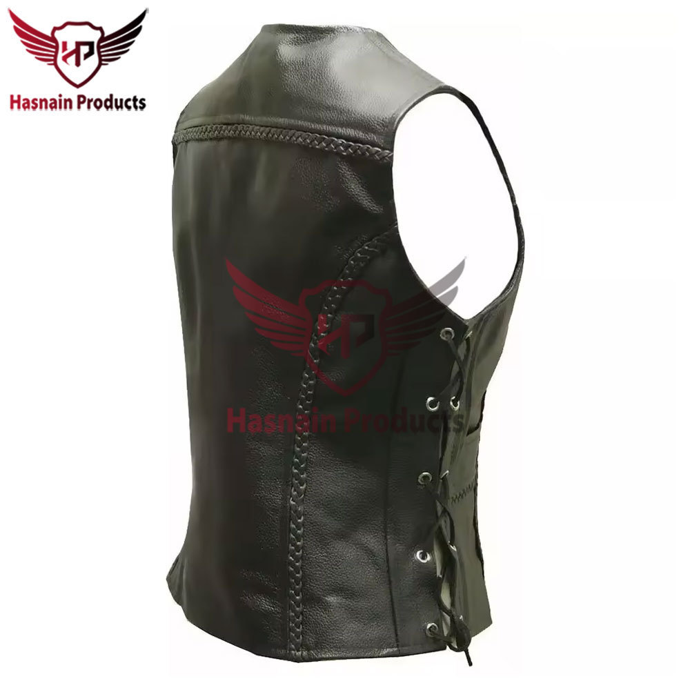 Premium Quality Genuine Leather Vest and Waistcoat for Women Customizable, Sleeveless, Fashionable Design for Winter and Spring