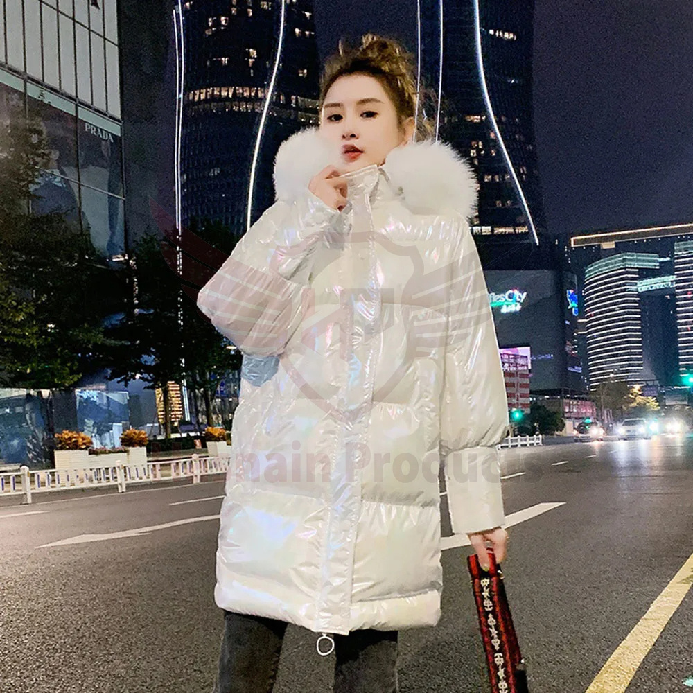 Latest Design Winter Puffer Jacket Women Real Raccoon Fur Collar Short Female Parkas Breathable Women's Parkas from Pakistan