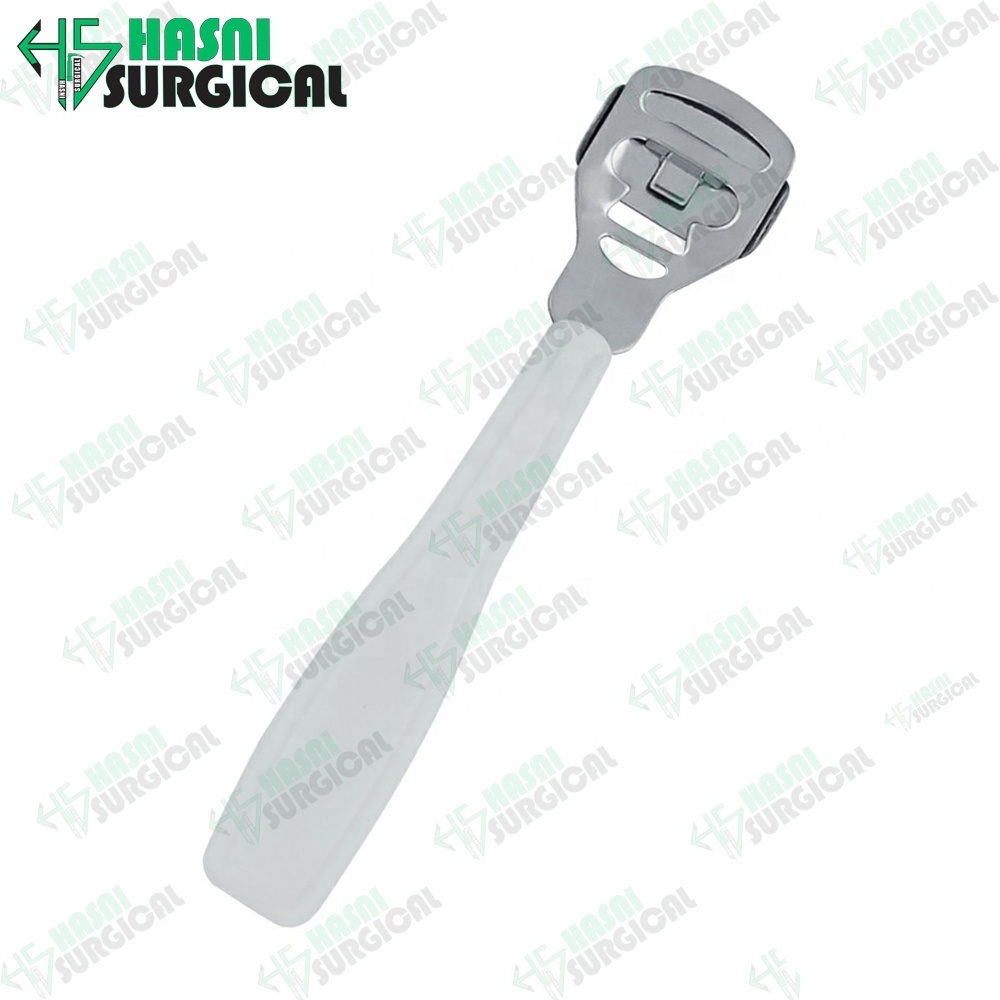 High Quality Plastic Handle Foot Scraper with Blades Skin Callus Remover Trimmer Feet Shaver Customized Color By Hasni Surgical