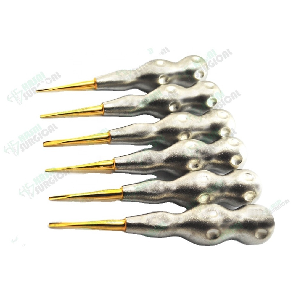 High Quality Gold Dental Luxating Root Elevators of   Surgical Customized Logo made in Pakistan