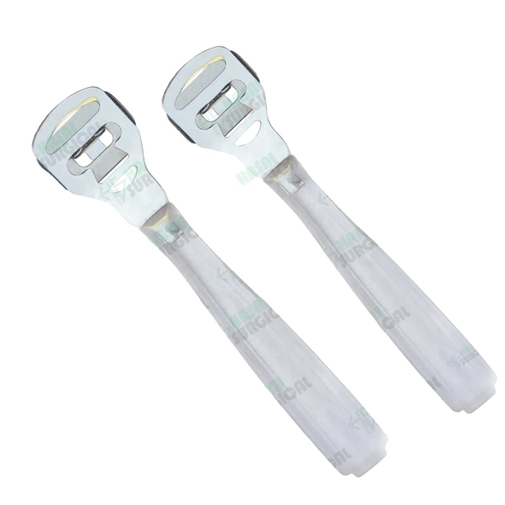 High Quality Plastic Handle Foot Scraper with Blades Skin Callus Remover Trimmer Feet Shaver Customized Color By Hasni Surgical