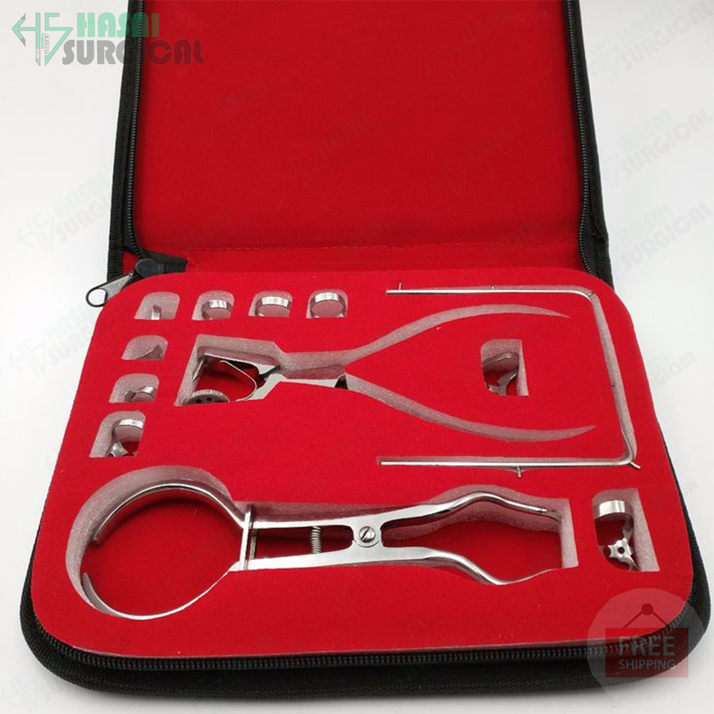 Dental Rubber Dam Kit with Clamps Set Packed in a Stainless Cassette Ready in Stock Best Quality