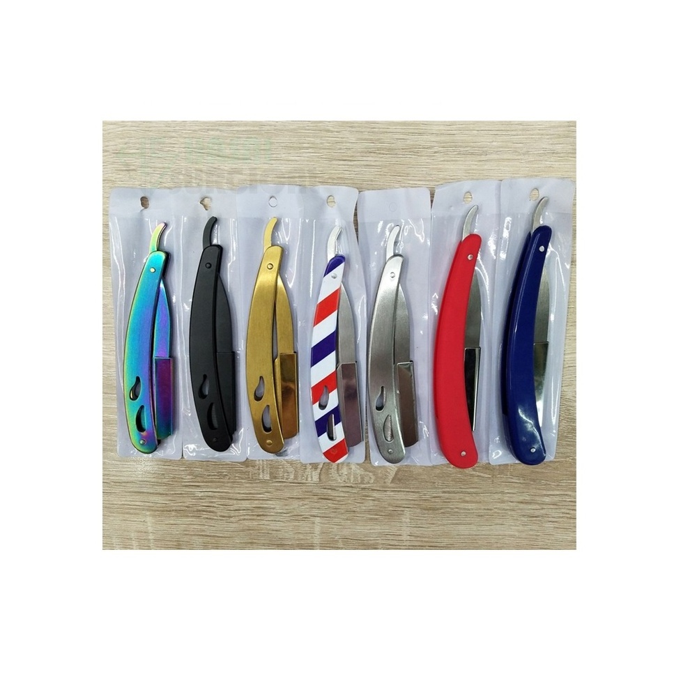 High Quality Straight Razors Turkish Style Stainless Steel Plastic Handle Folding Shaving Razors By Hasni Surgical