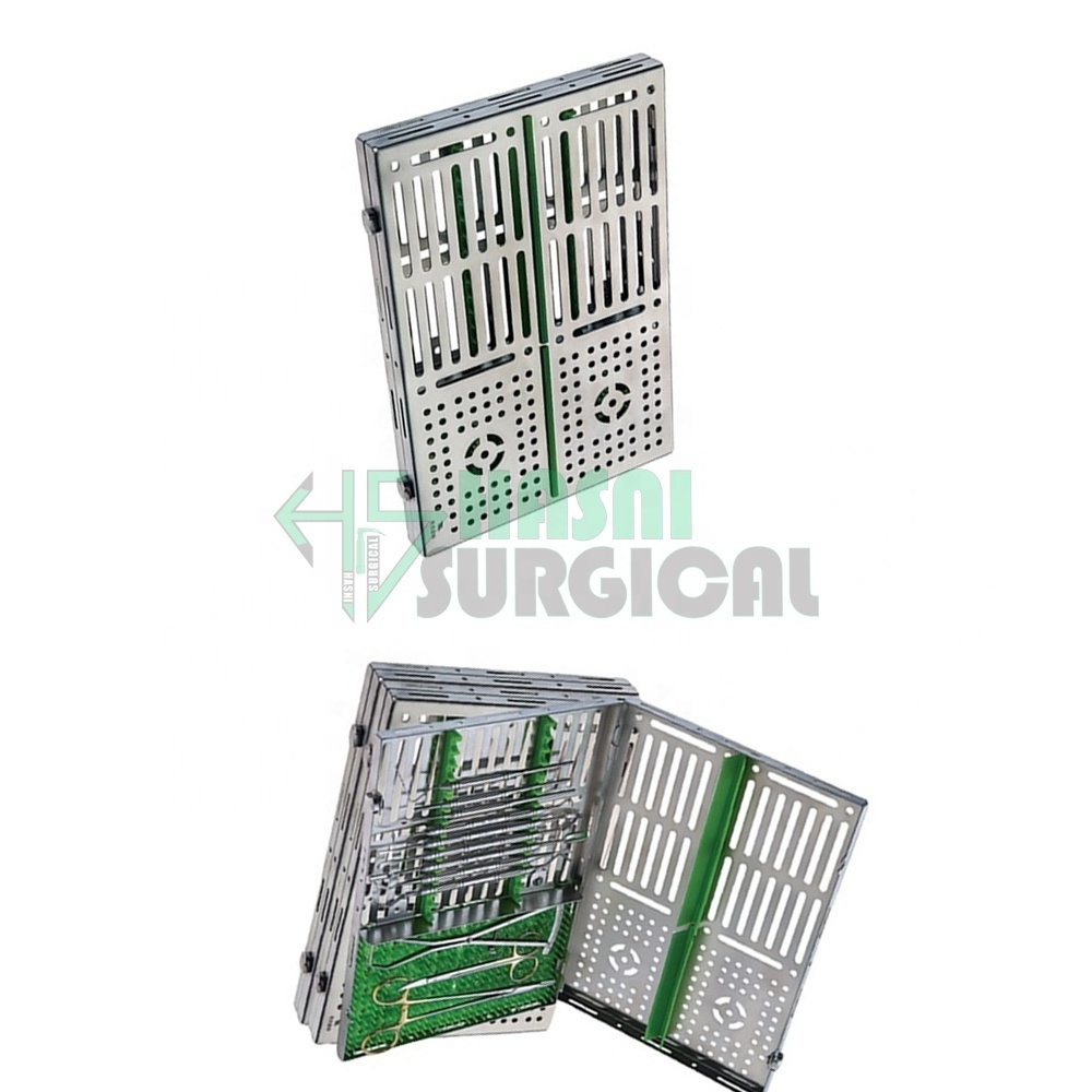 Dental equipment stainless steel instrument case sterilization cassettes instrument trays