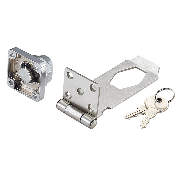 Cabinet Mailbox Keyed Entry Safety Guard Hasp Lock Latch 4-inch Long with Screws