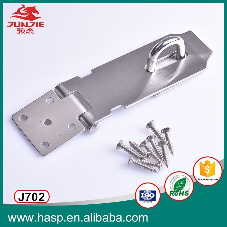 4 inch silver color heavy duty fixed staple hasp padlock hasp J702