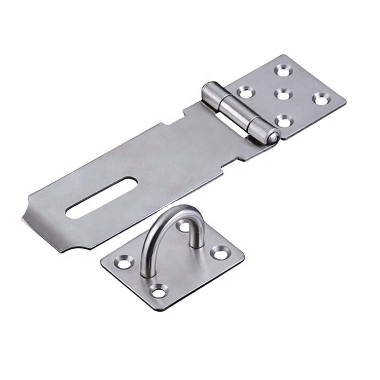 4 inch silver color heavy duty fixed staple hasp padlock hasp J702