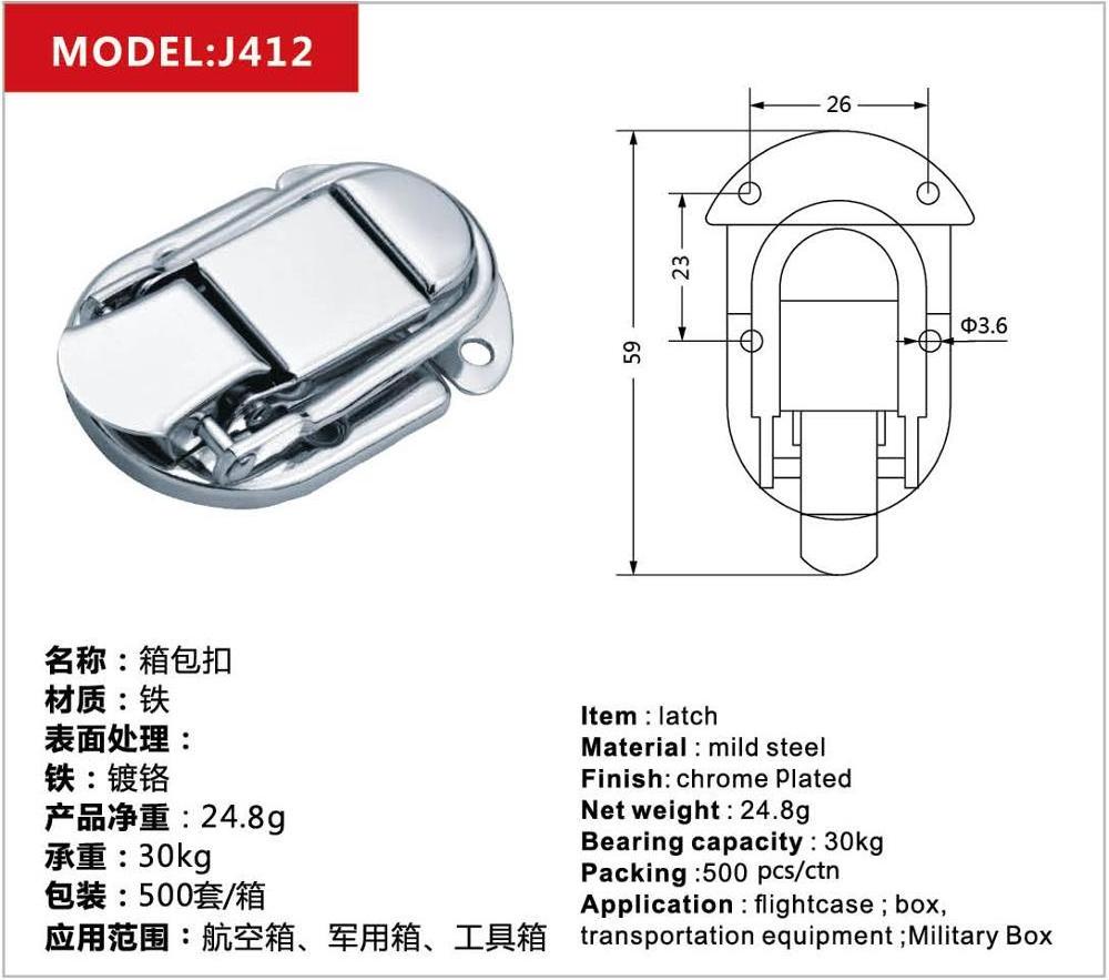 Chrome Toggle Latch For Chest Box Case Suitcase Tool Clasp J412