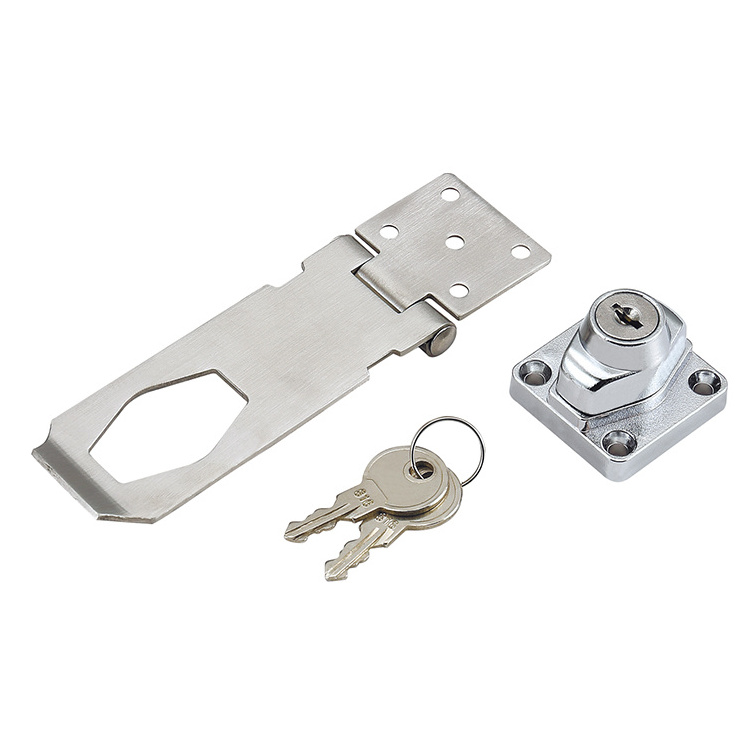 Cabinet Mailbox Keyed Entry Safety Guard Hasp Lock Latch 4-inch Long with Screws