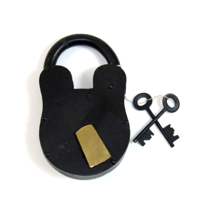 Iron Metal Antique Solid padlock with Keys long lasting quality Vintage Design Padlock Rusty Metal lock For Sale