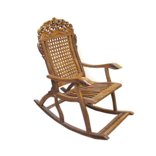 Wooden Recliner Rocking chair Living room furniture Vintage Wooden Chair Unique Durable Swing chair for home decor