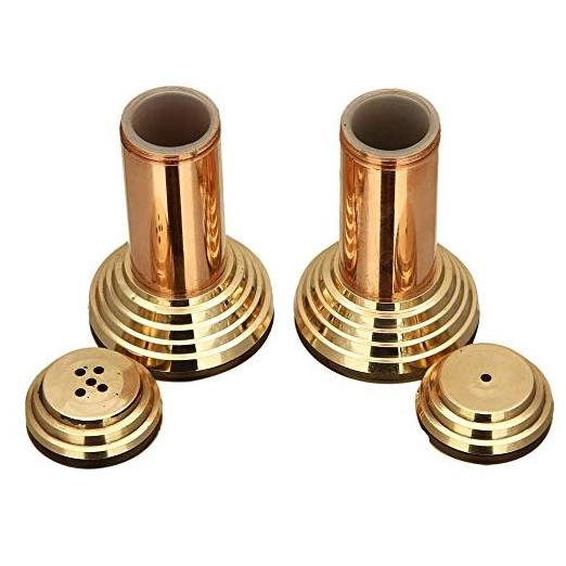 Fancy Brass Salt &  Pepper Shakers for Dining with Mother Pearl Finished Design Brass Salt Pepper for Home and Kitchen