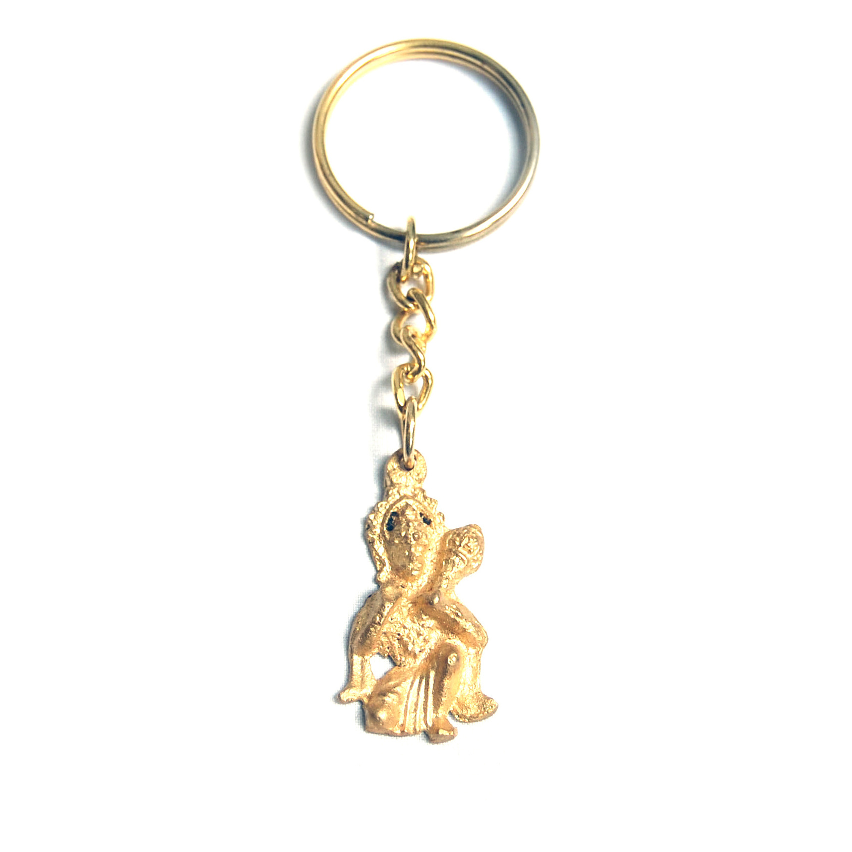 Brass Decorative Hindu Religious Hanuman Key chain with Brass Key Ring for Promotional Gift Key Holder for Wholesale