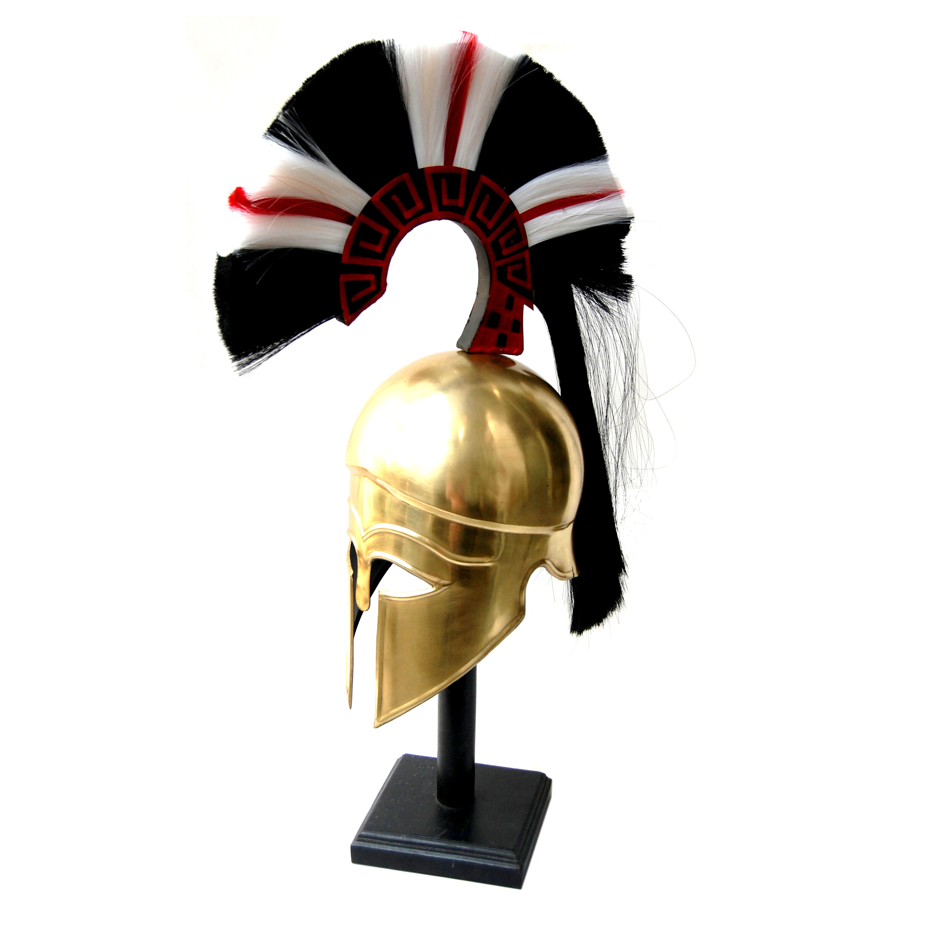 Royal Greek Corinthian Armor Helmet with Black Antique/ Lion and Dragon Logo Medieval Armor Helmet for Sale