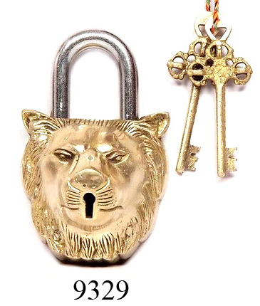 New Design Antique Brass Lion Lock wholesale antique Padlock customized solid metal locks