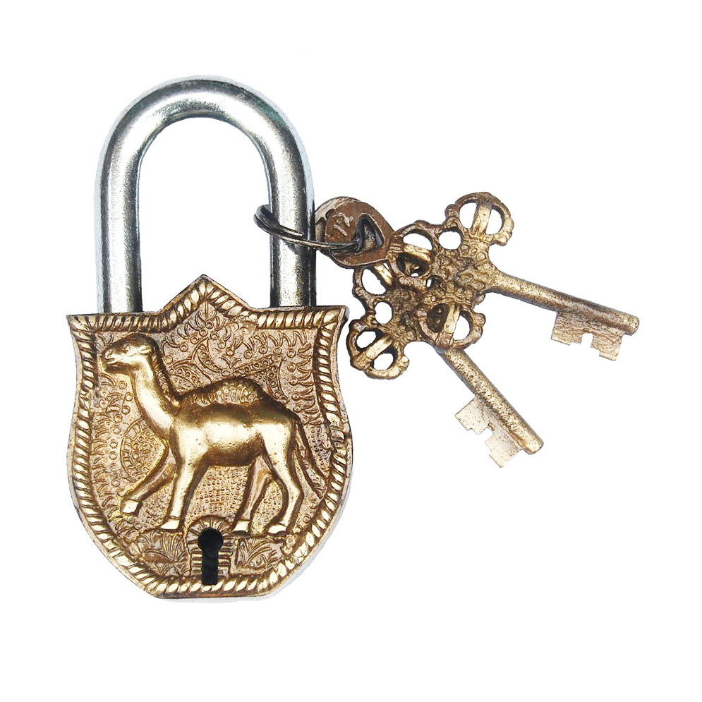 New Design Antique Brass Lion Lock wholesale antique Padlock customized solid metal locks