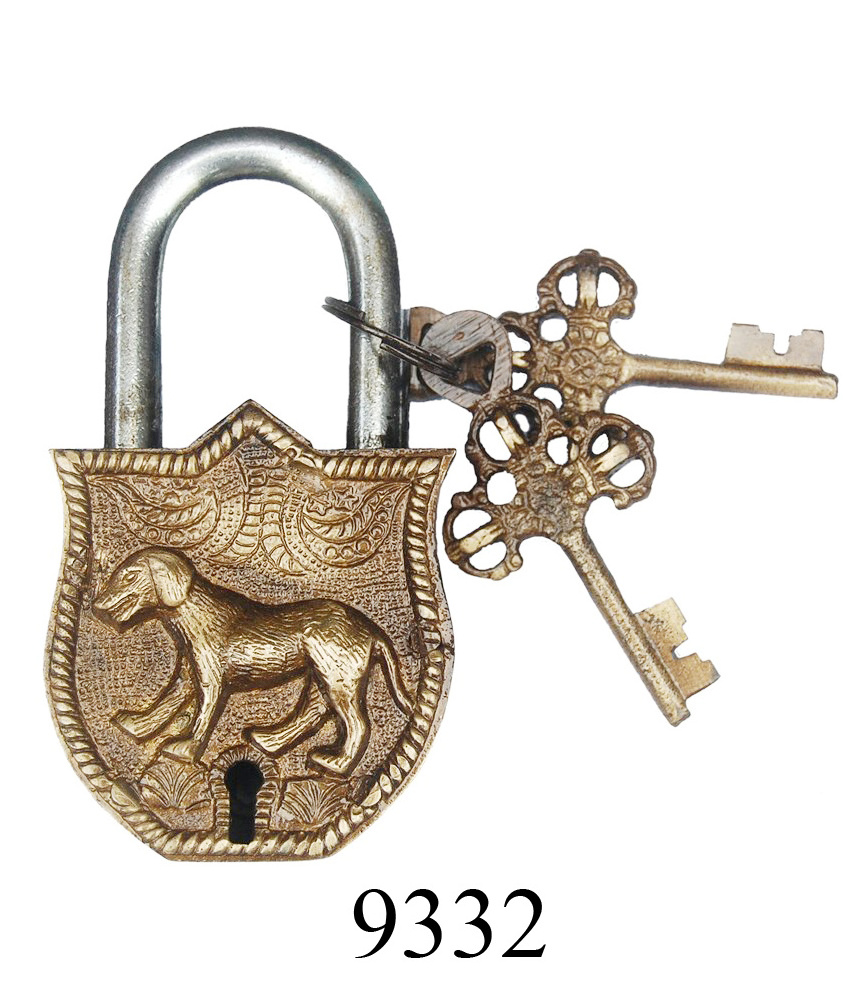 New Design Antique Brass Lion Lock wholesale antique Padlock customized solid metal locks